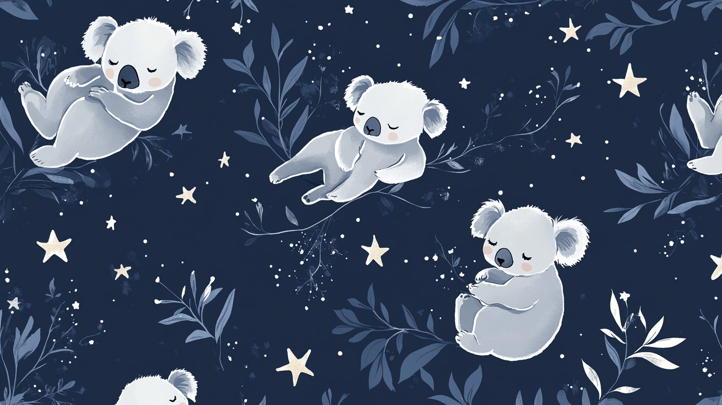 Koala Wallpaper in the Hollow of a Star | Murals Wallpaper