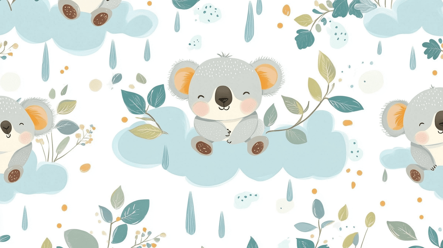 Koala Wallpaper and Cuddle Rain | Murals Wallpaper