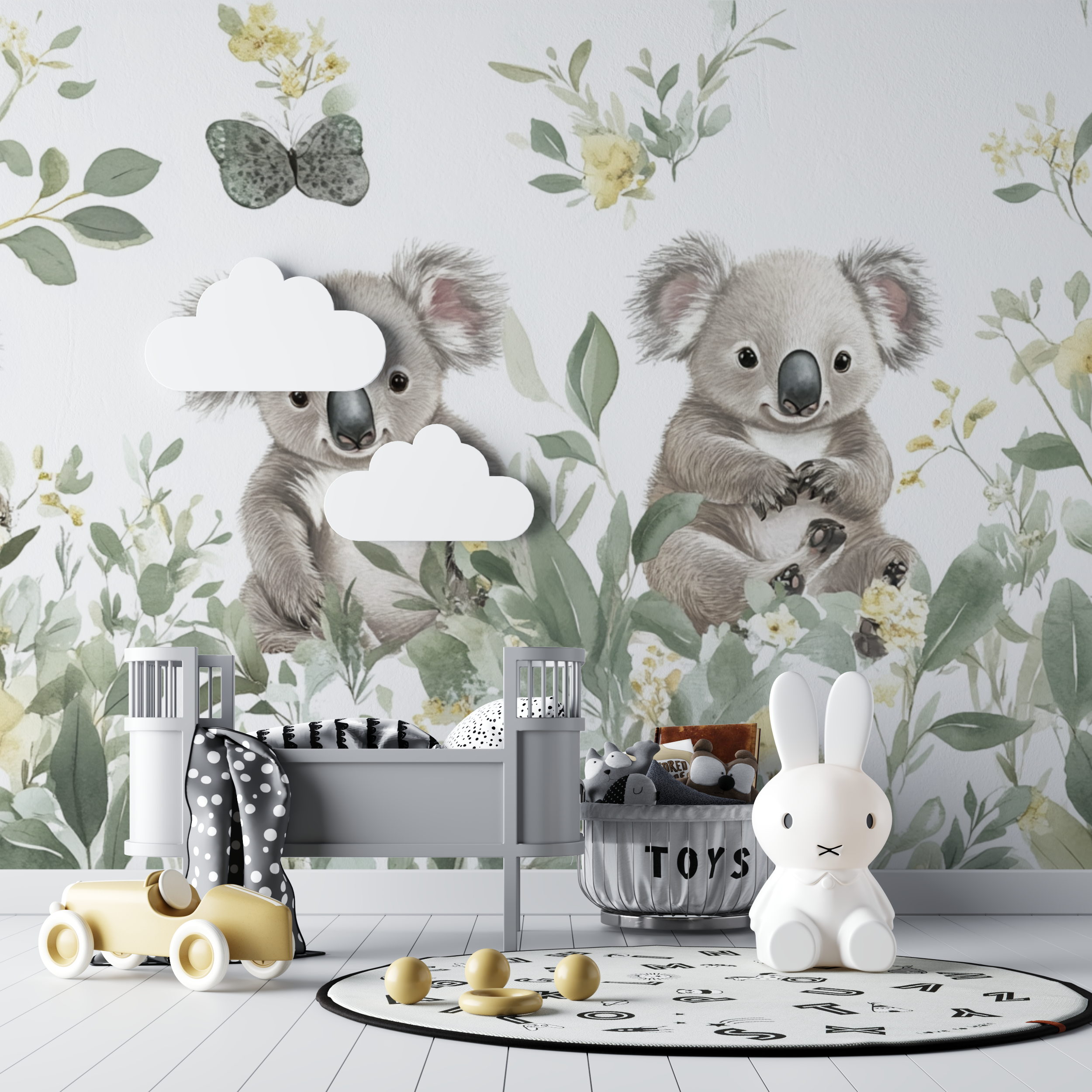 Koala Wallpaper in a Soft Meadow | Murals Wallpaper