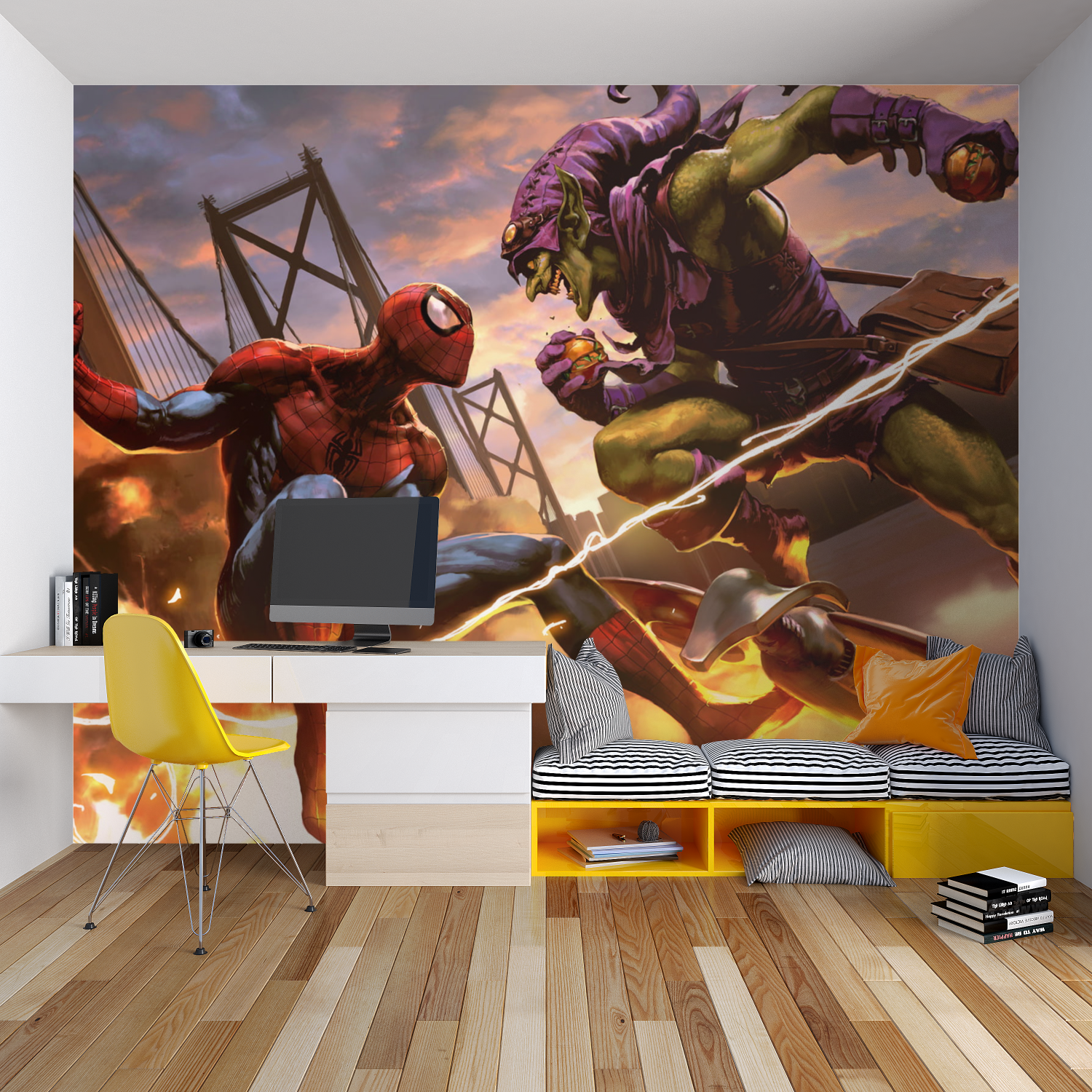 Spider-Man vs Green Goblin Wallpaper | Murals Wallpaper