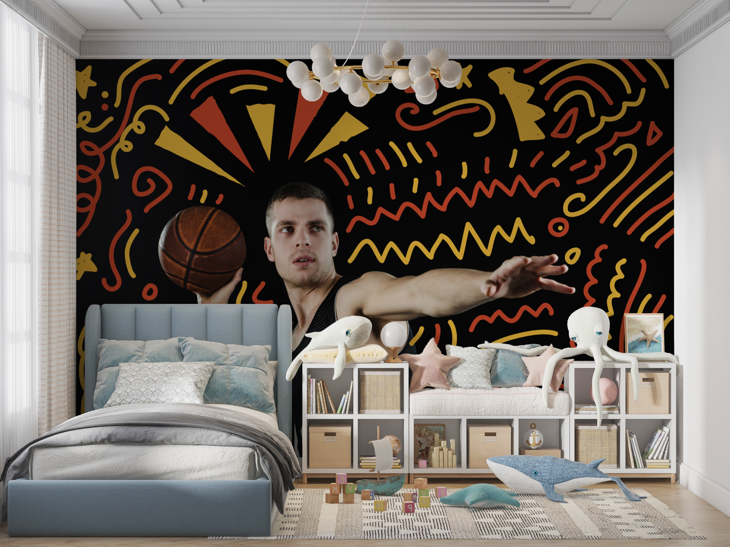 Sporty Teen Room Wallpaper | Murals Wallpaper