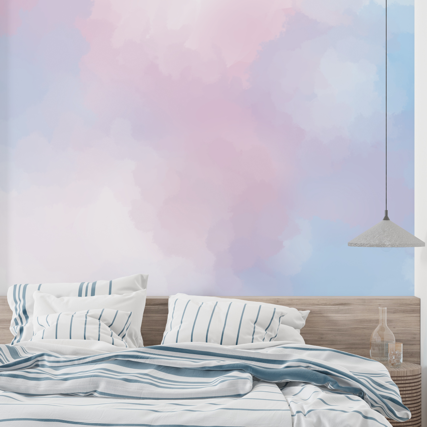 Pink and Blue Wallpaper | Murals Wallpaper
