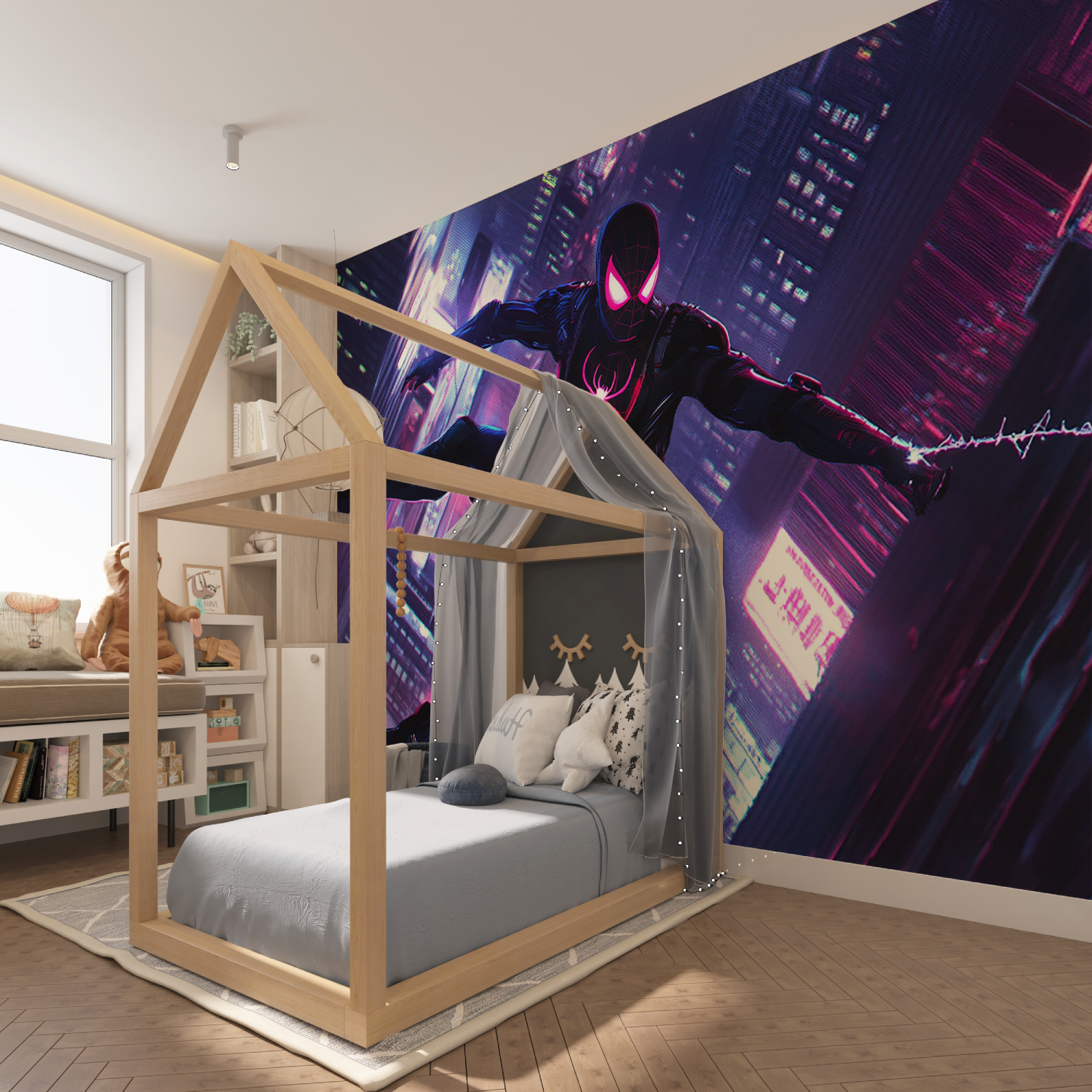 Spider-Man Neon Wallpaper | Murals Wallpaper