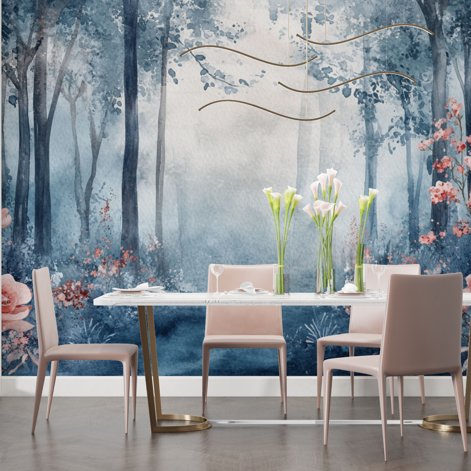 Watercolor Enchanted Garden Wallpaper | Murals Wallpaper