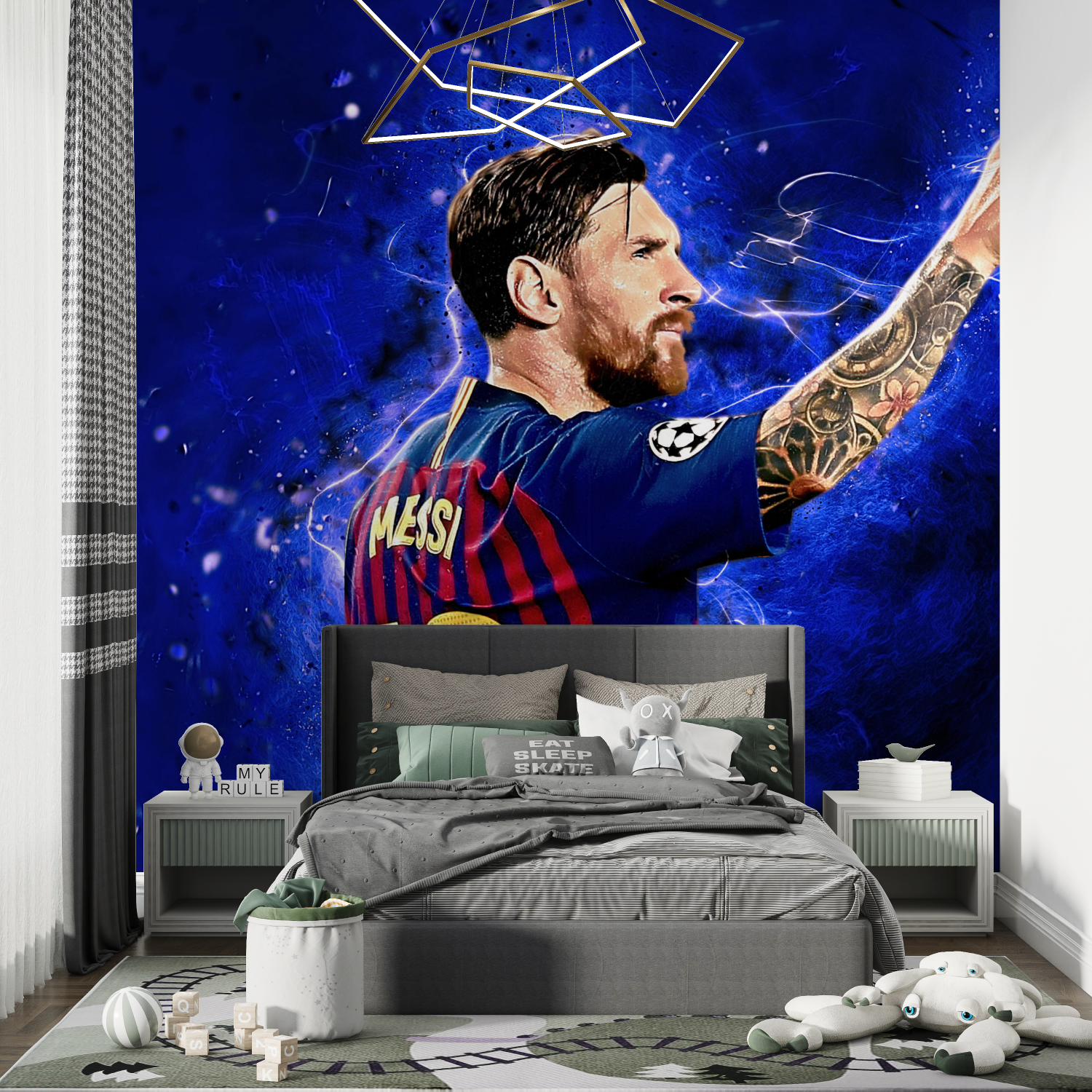 Messi Blue Wallpaper | Murals Wallpaper