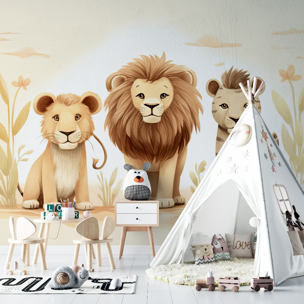 Bohemian Lion Wallpaper | Murals Wallpaper