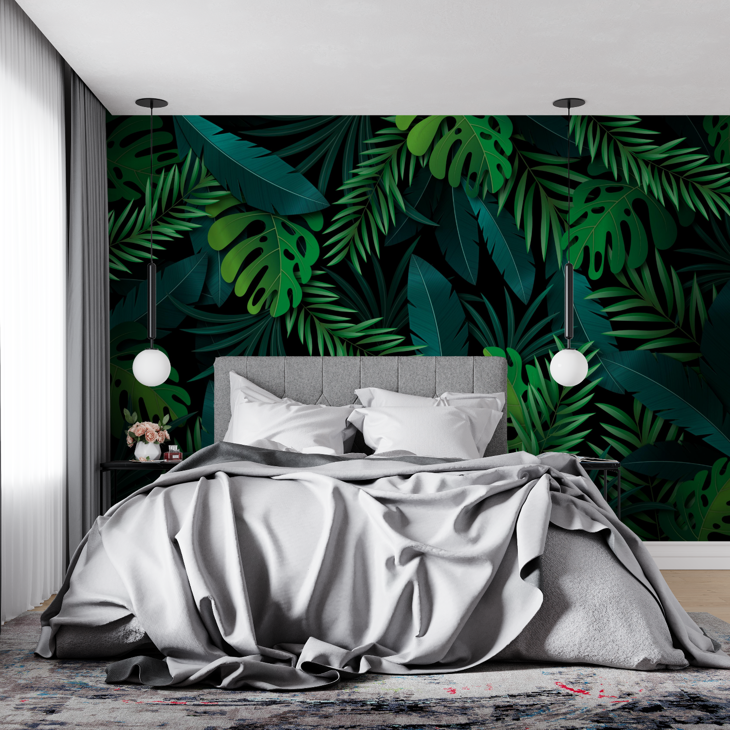 Black and Green Jungle Wallpaper | Murals Wallpaper