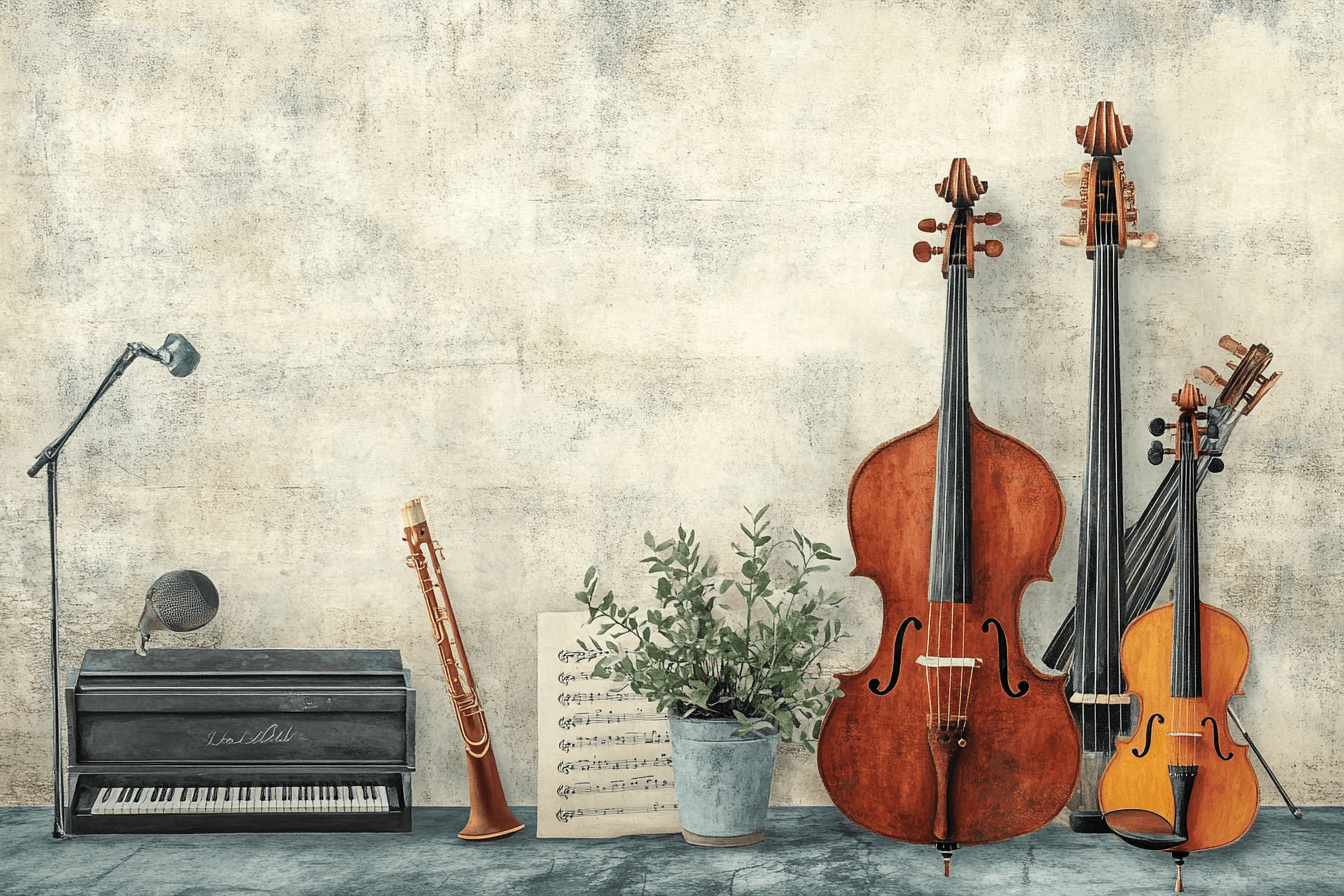 Musician Instrument Wallpaper | Murals Wallpaper