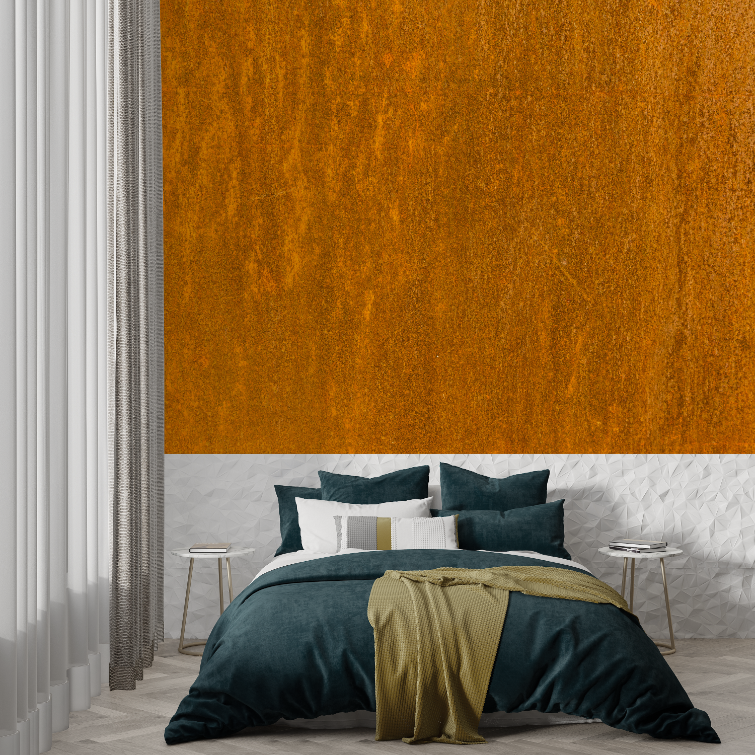 Dark Ochre Orange Wallpaper | Murals Wallpaper