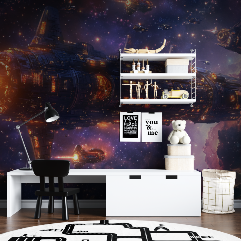 Raumschiff-Tapete | Wandbild-Tapete