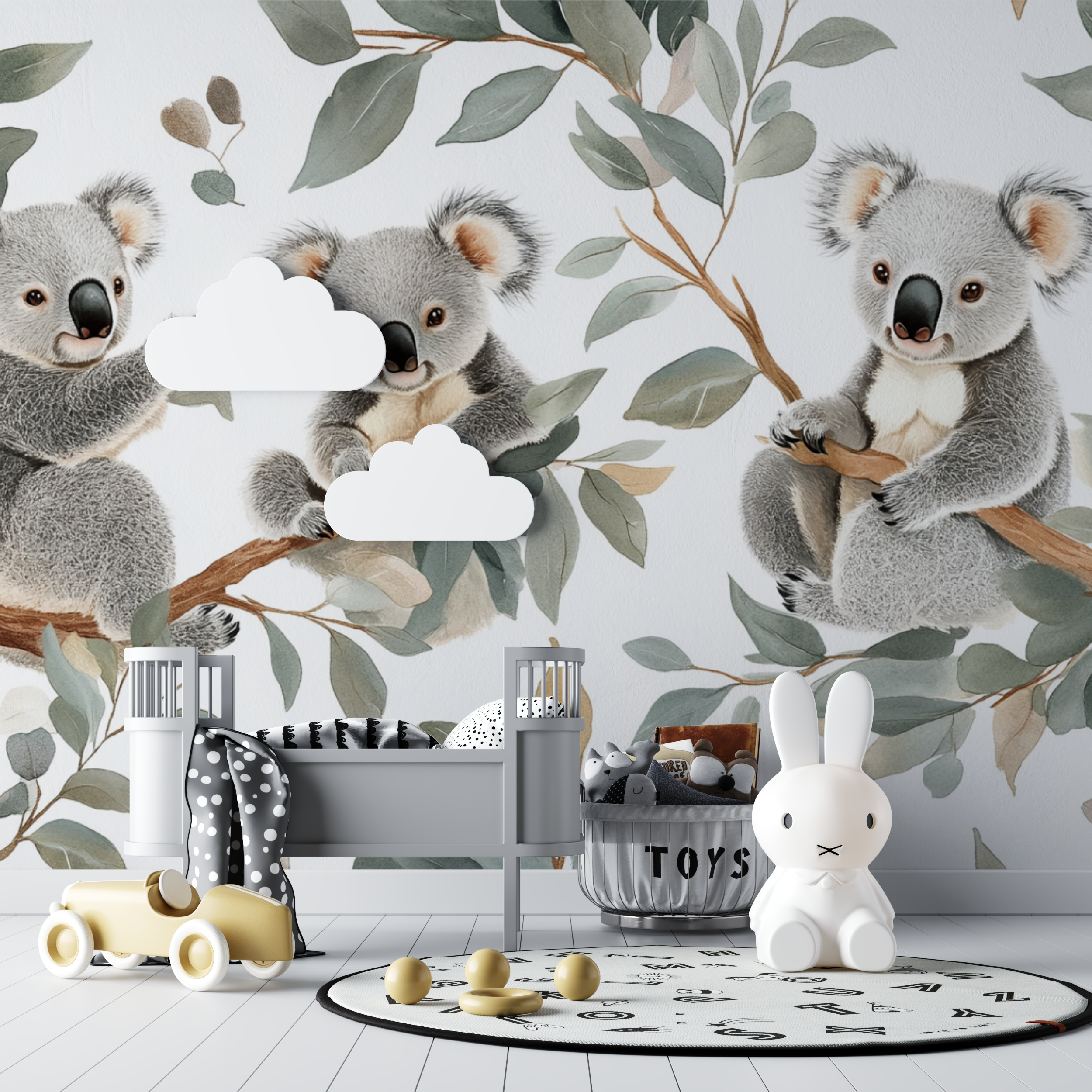 Frosted Leaf Koala Wallpaper | Murals Wallpaper