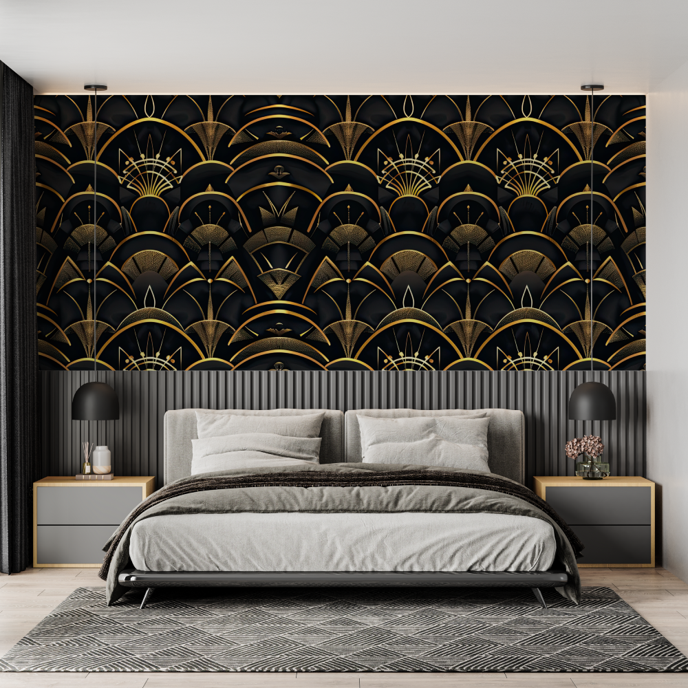 Gold Opulence Art Deco Wallpaper | Murals Wallpaper