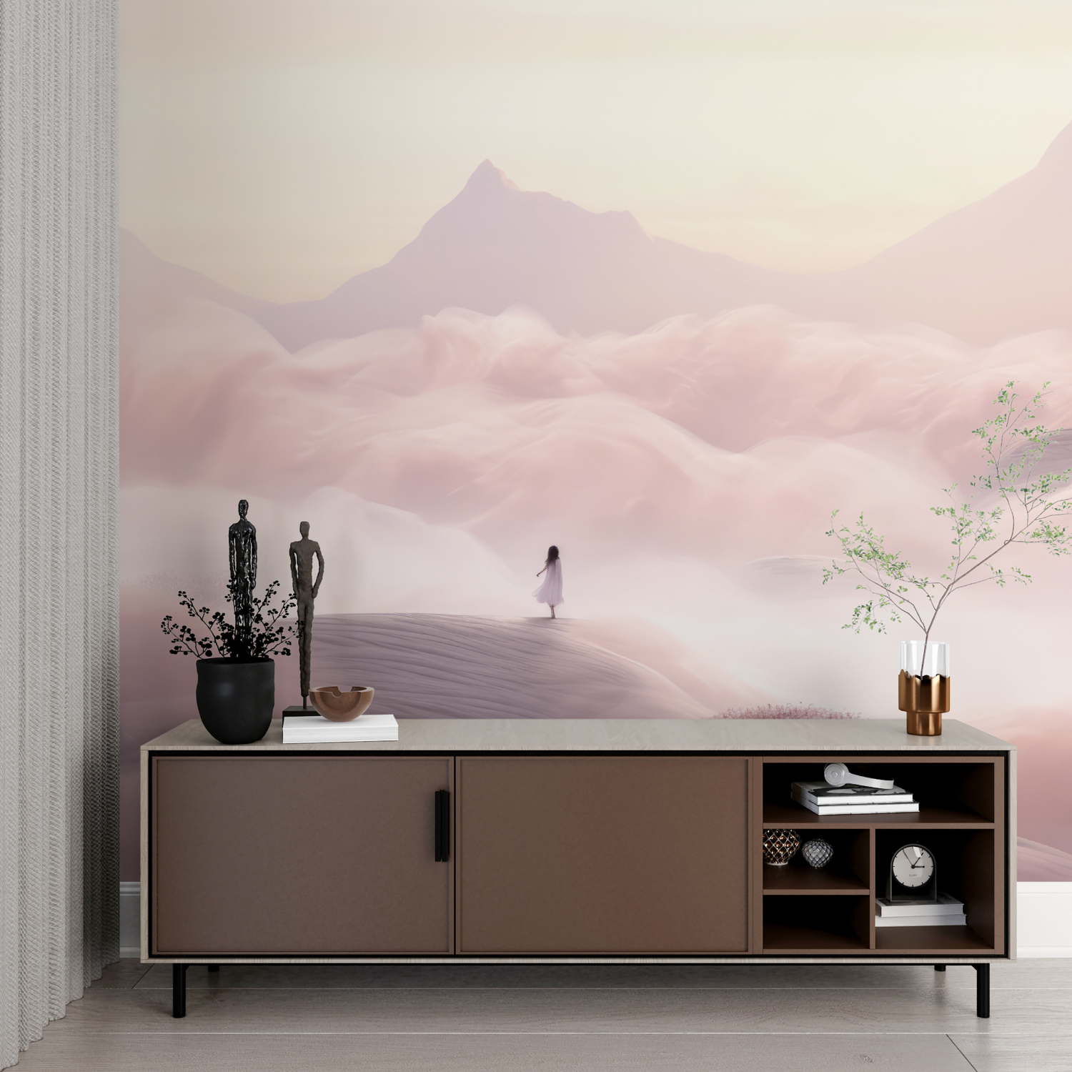 Dream Landscape Watercolor Wallpaper | Murals Wallpaper
