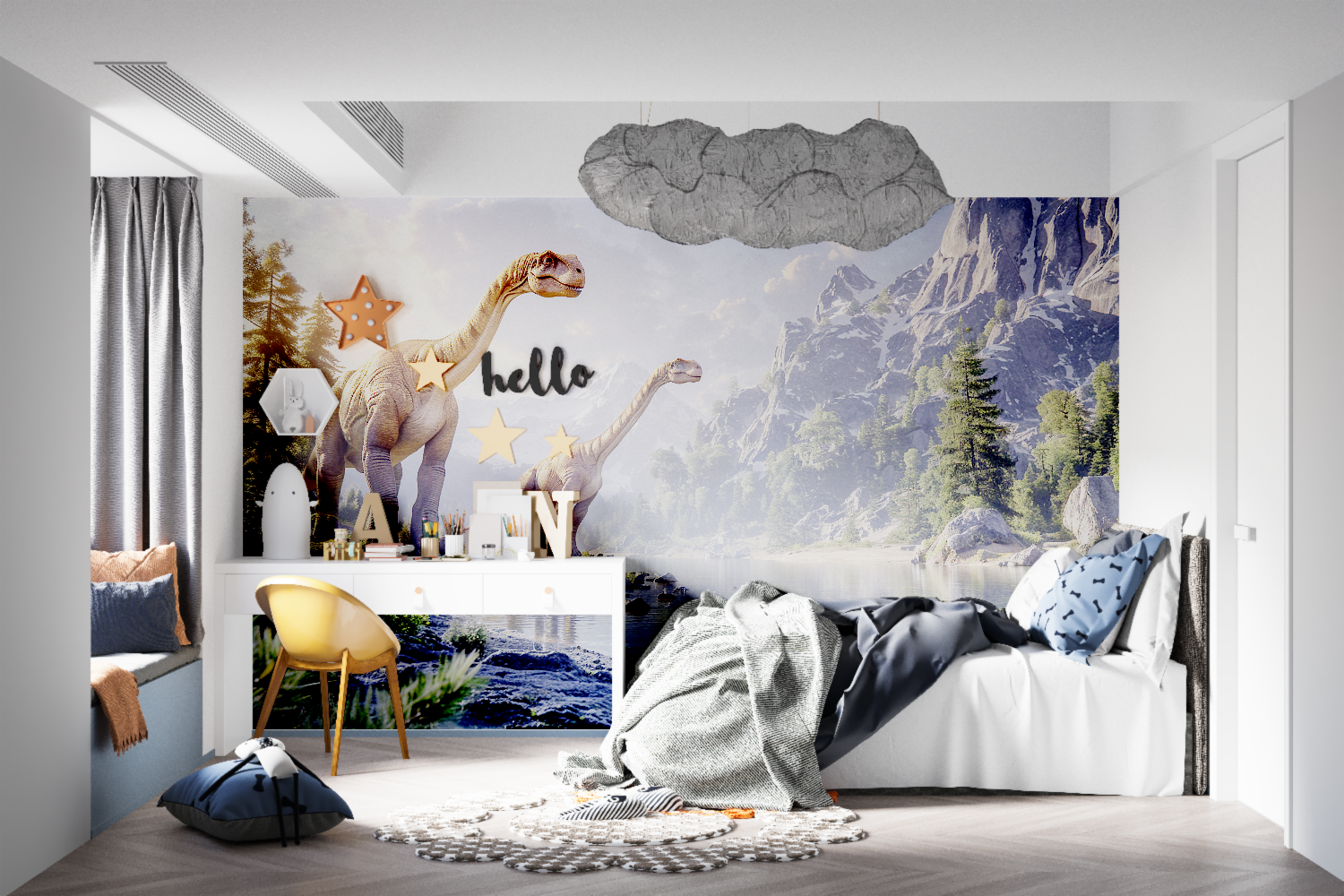 Dinosaur Wallpaper Long Neck | Murals Wallpaper