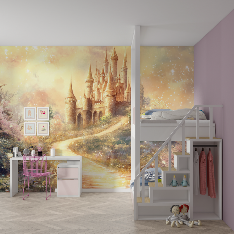 Enchanted Fortress Princess Wallpaper | Murals Wallpaper