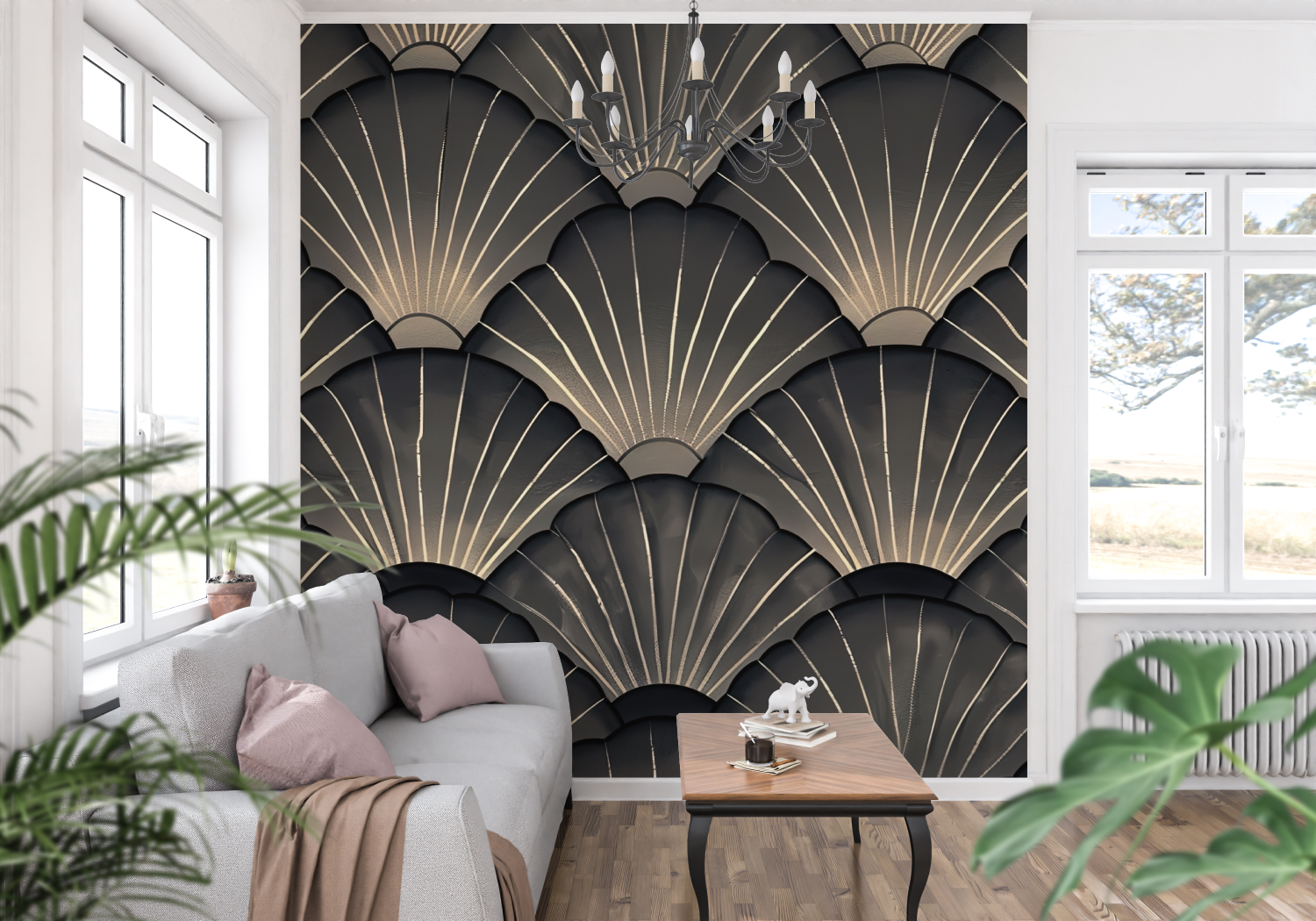 Art Deco Gray Wallpaper | Murals Wallpaper