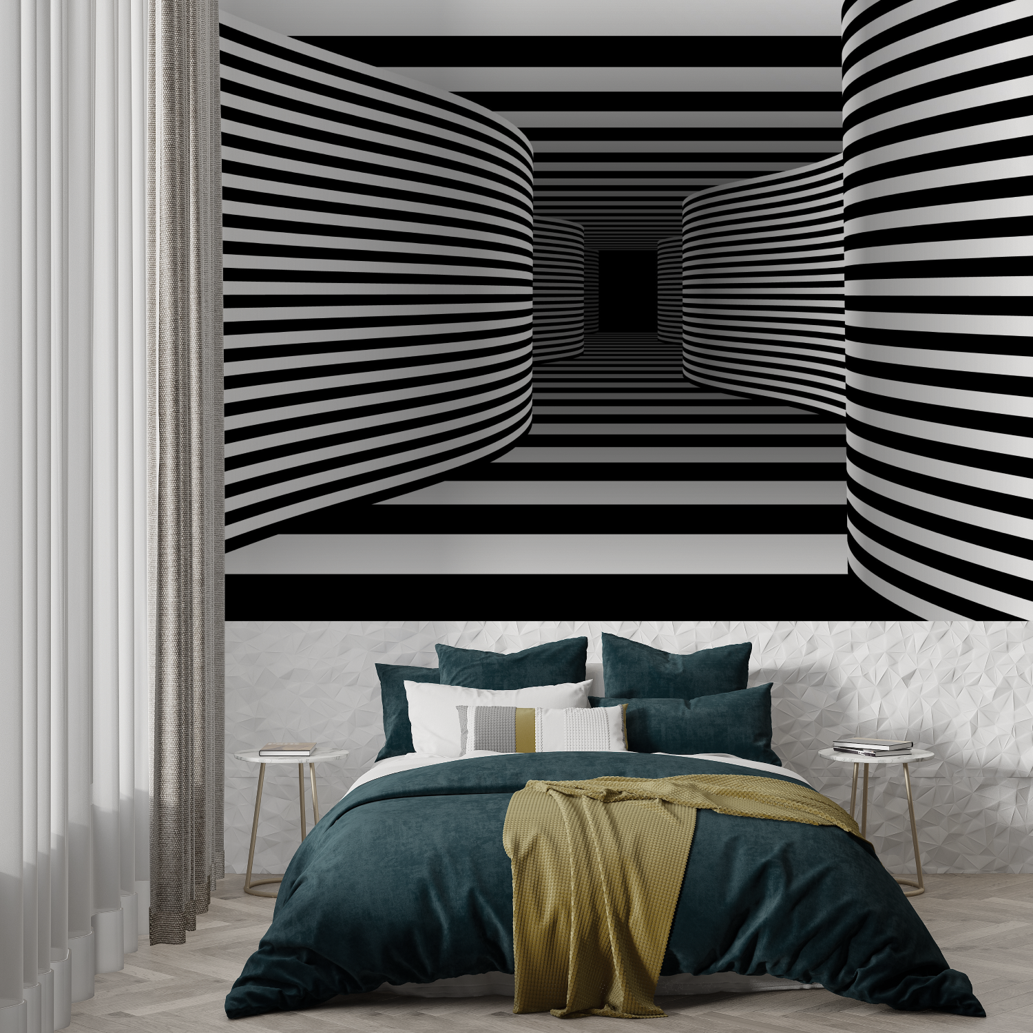 Moderne 3D-Trompe-l'Oeil-Tapete | Wandgemälde-Hintergrundbild