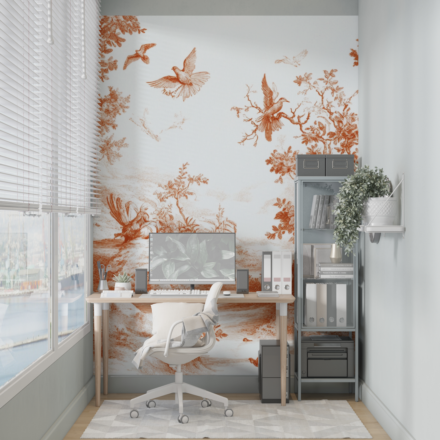 Terracotta Toile de Jouy Wallpaper Trend | Murals Wallpaper