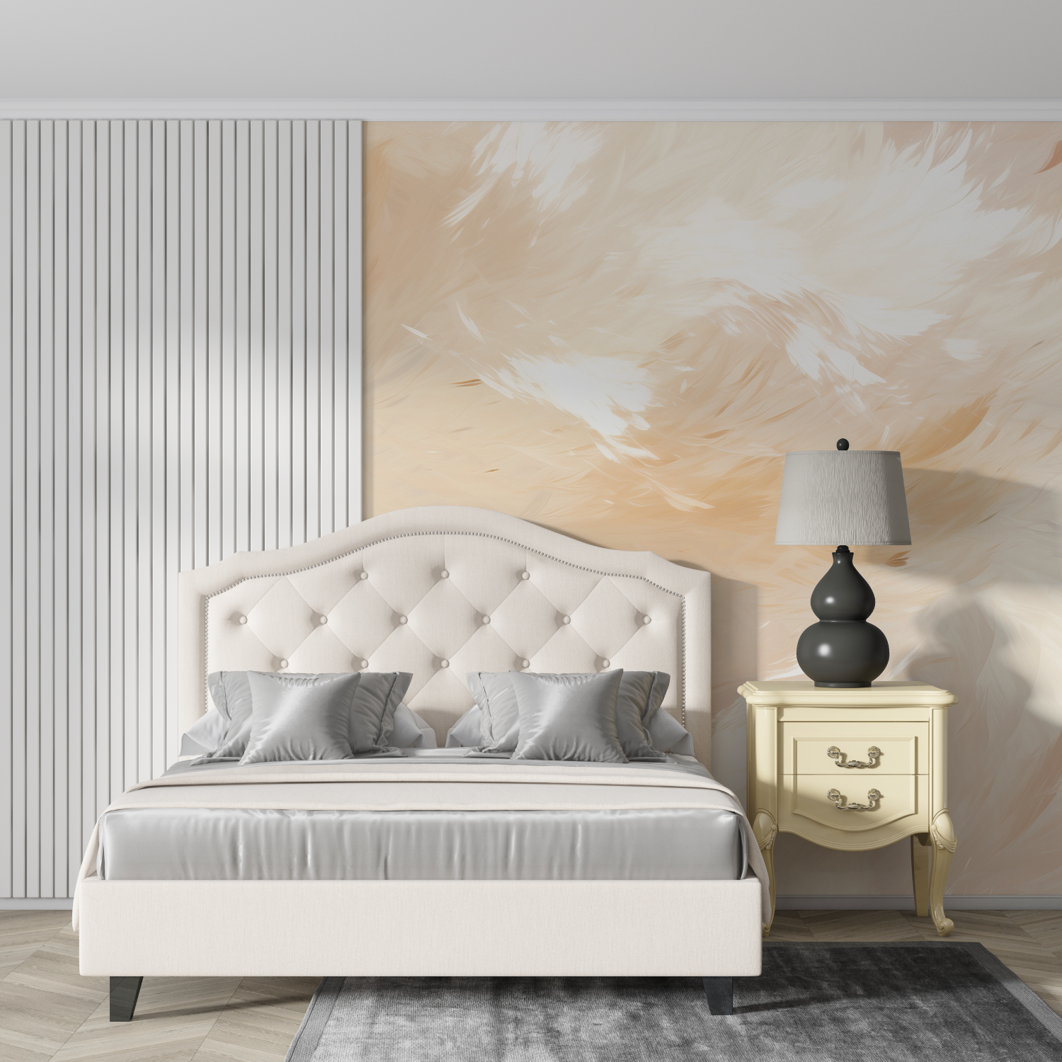 Cocooning Feather Pastell Tapete | Wandbilder Tapete