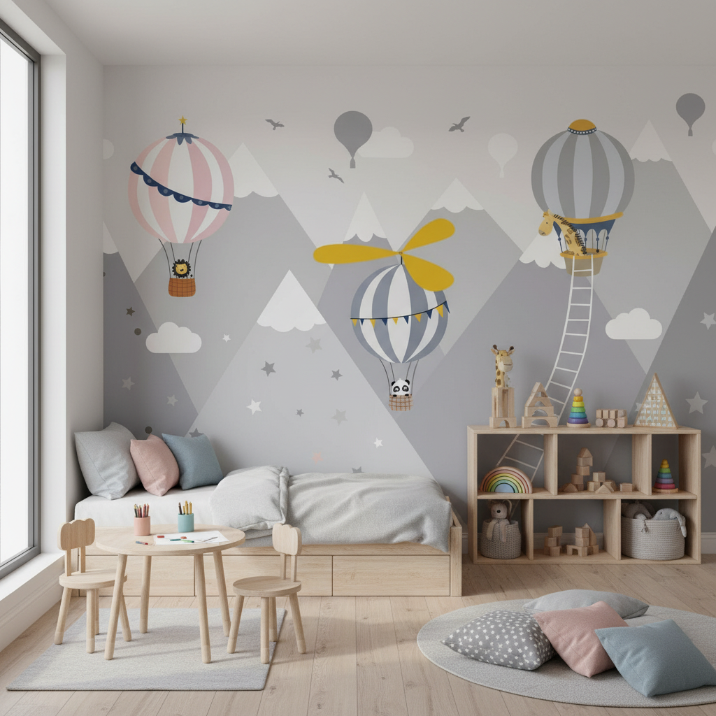 Mural Baby Boy's Room Wallpaper