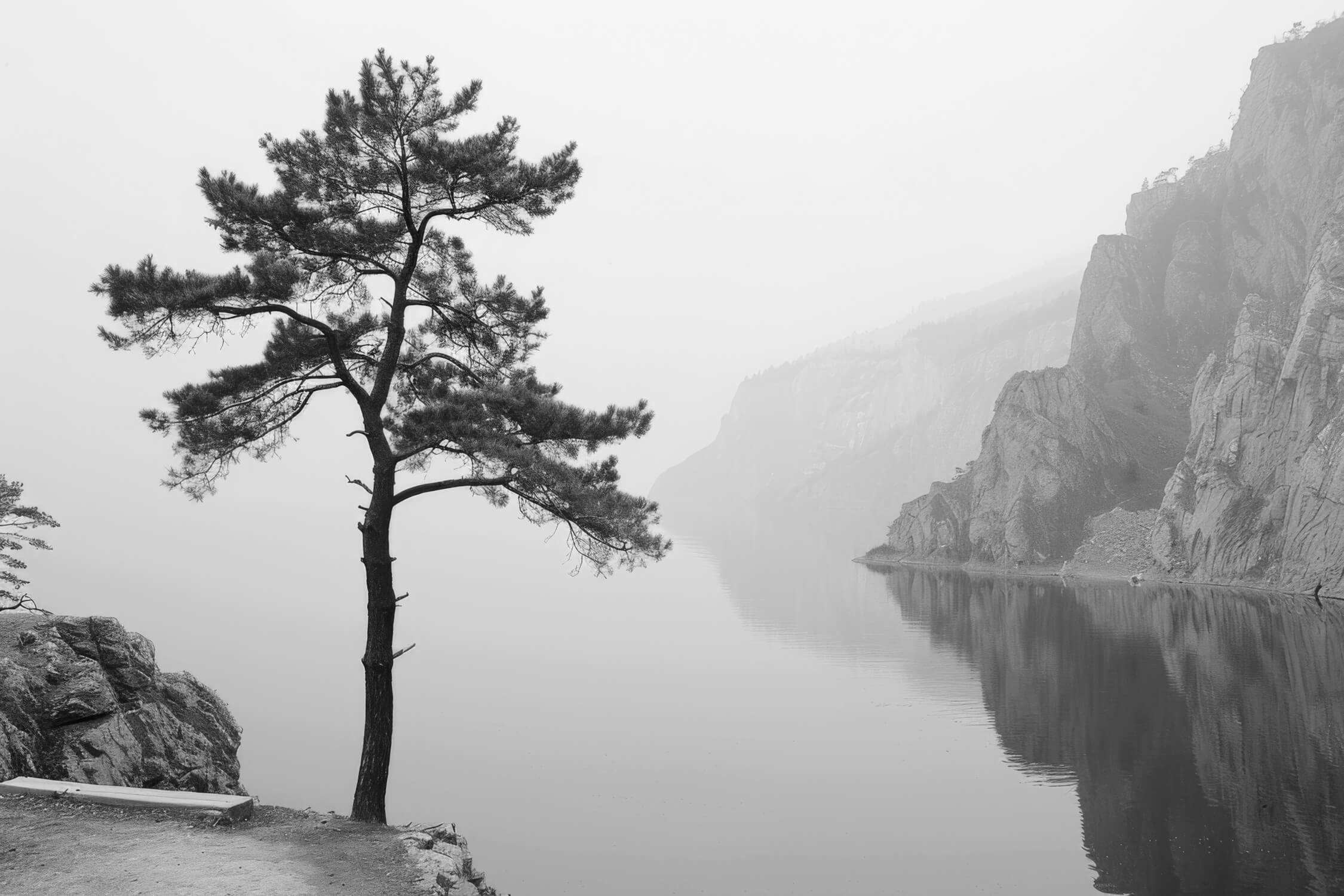 Gray and White Photomural Wallpaper | Murals Wallpaper