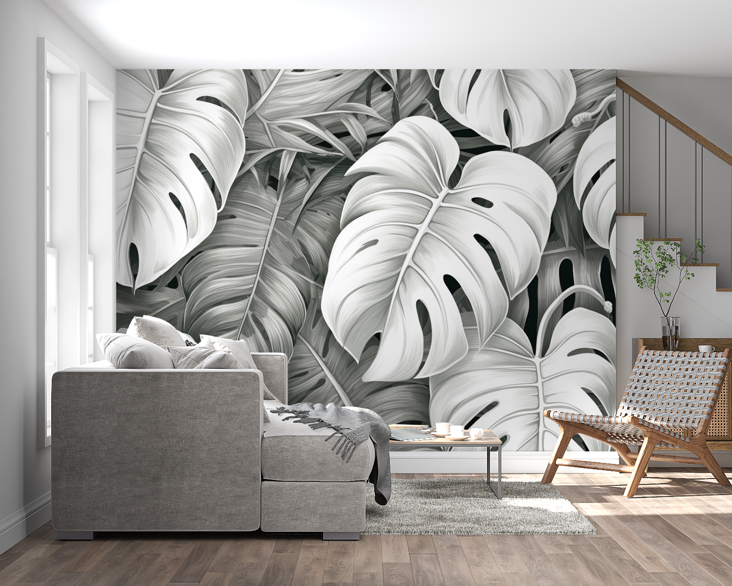 Graue Tapete fürs Schlafzimmer | Fototapete