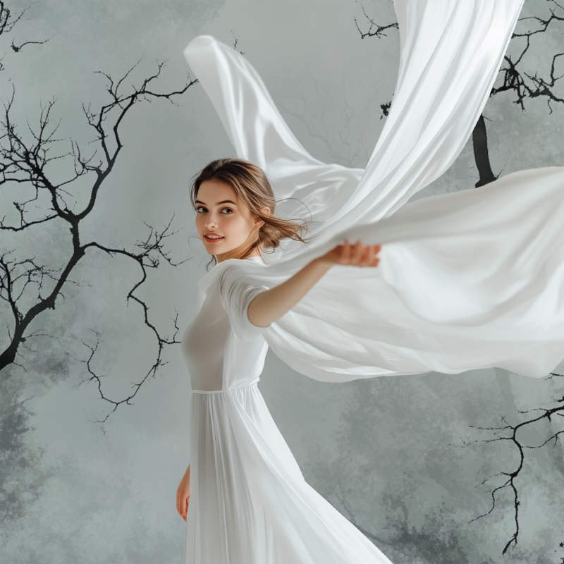 Schwarze und graue Baum-Tapete | Murals Wallpaper