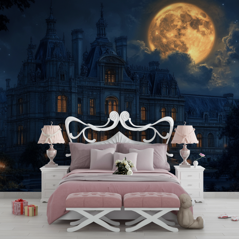 Palace and Moon Wallpaper | Murals Wallpaper