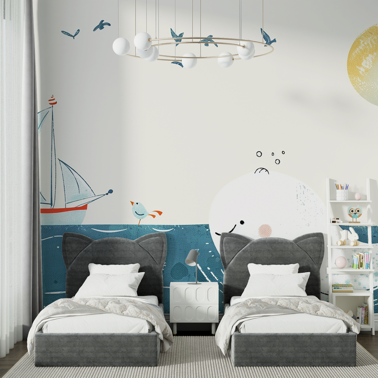 Navy Themed Wallpaper for Kids | Murals Wallpaper