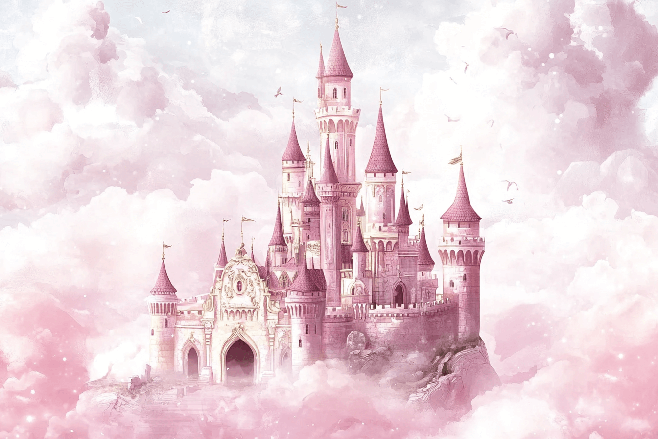Princess Castle Pink Wallpaper | Murals Wallpaper