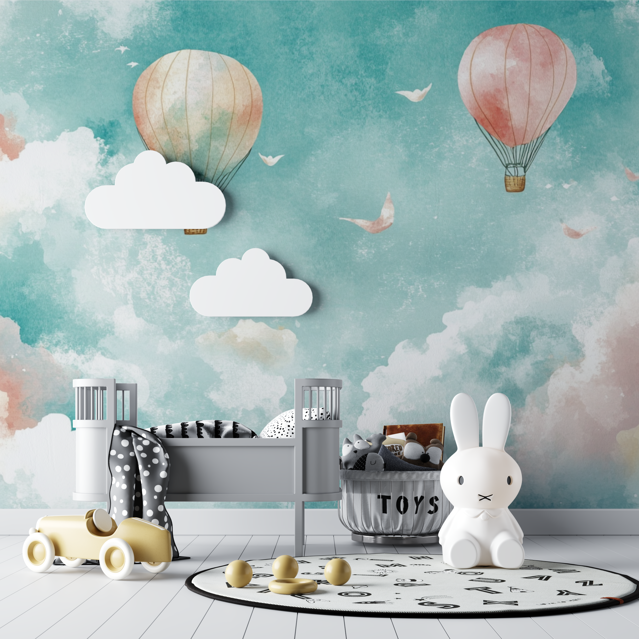 Heißluftballon-Tapete und verträumte Landschaften | Wandbilder Tapete