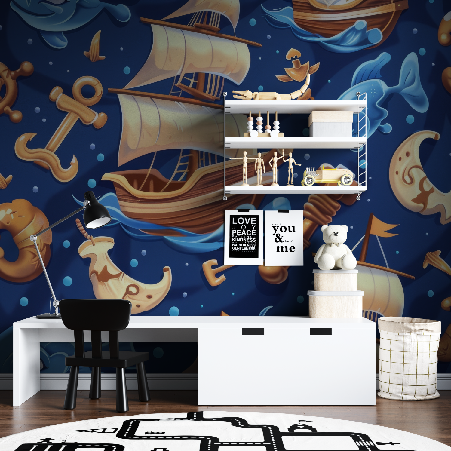Teen Nautical Pattern Wallpaper | Murals Wallpaper