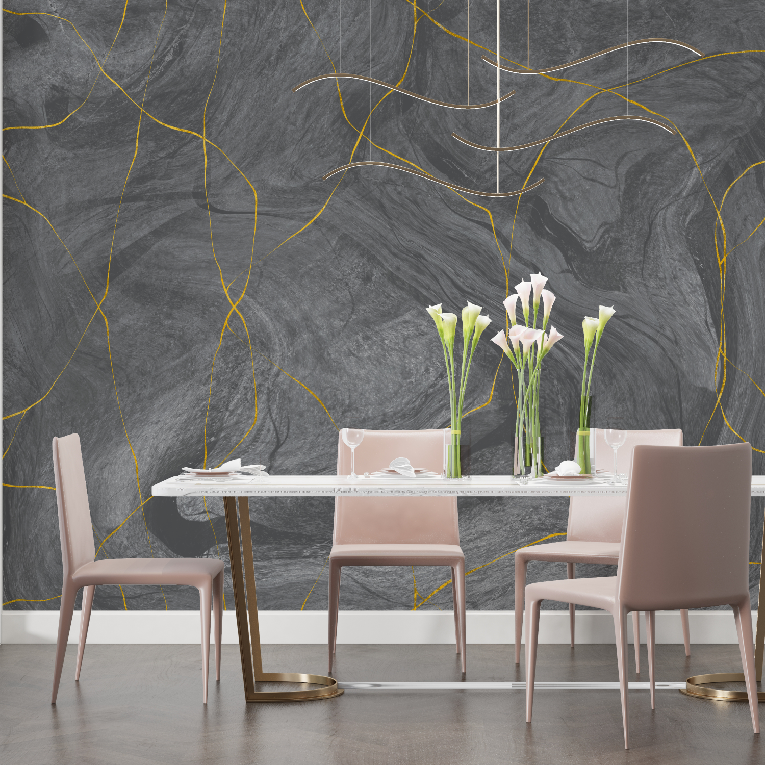 Golden Gray Wallpaper | Murals Wallpaper