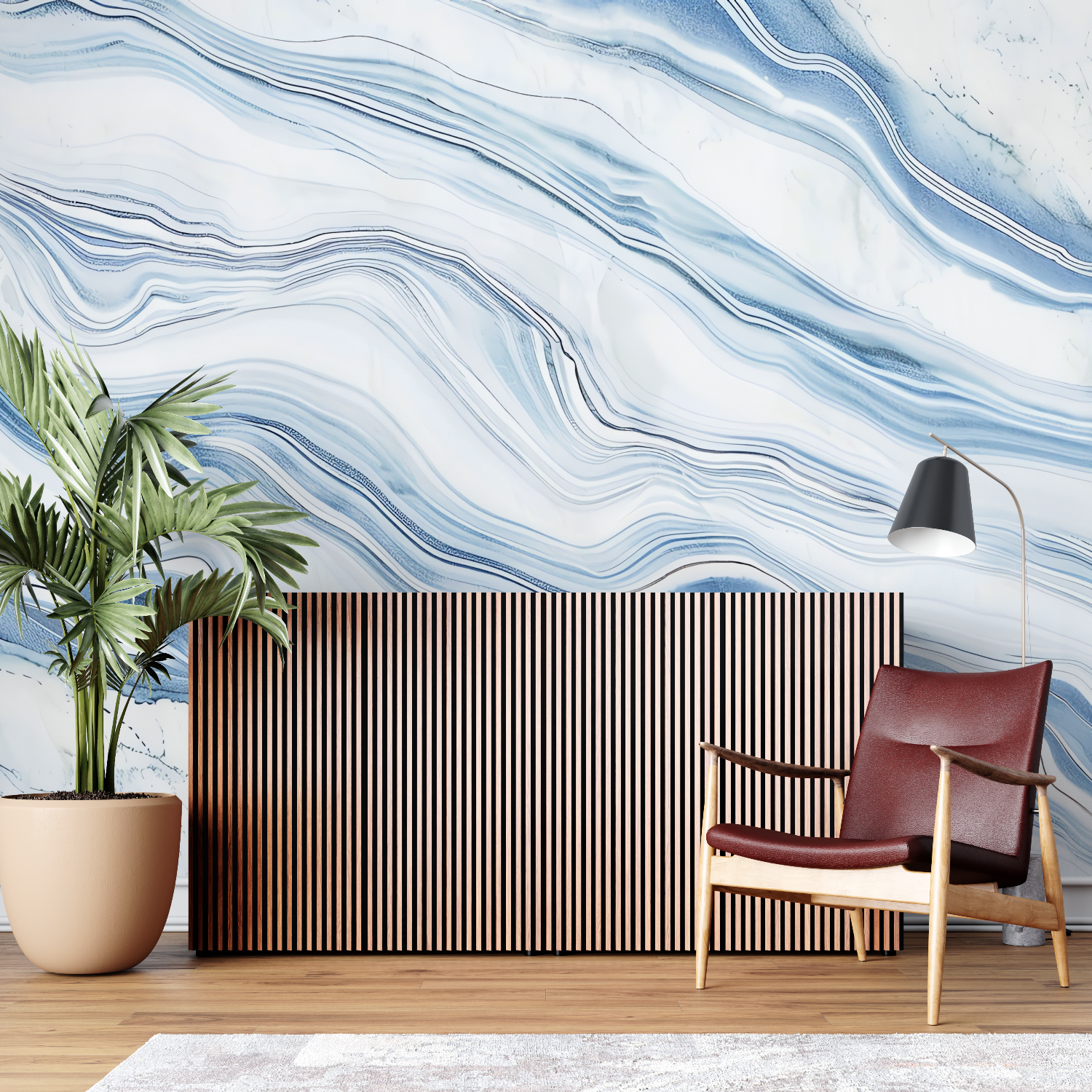 Blue White Wallpaper | Murals Wallpaper