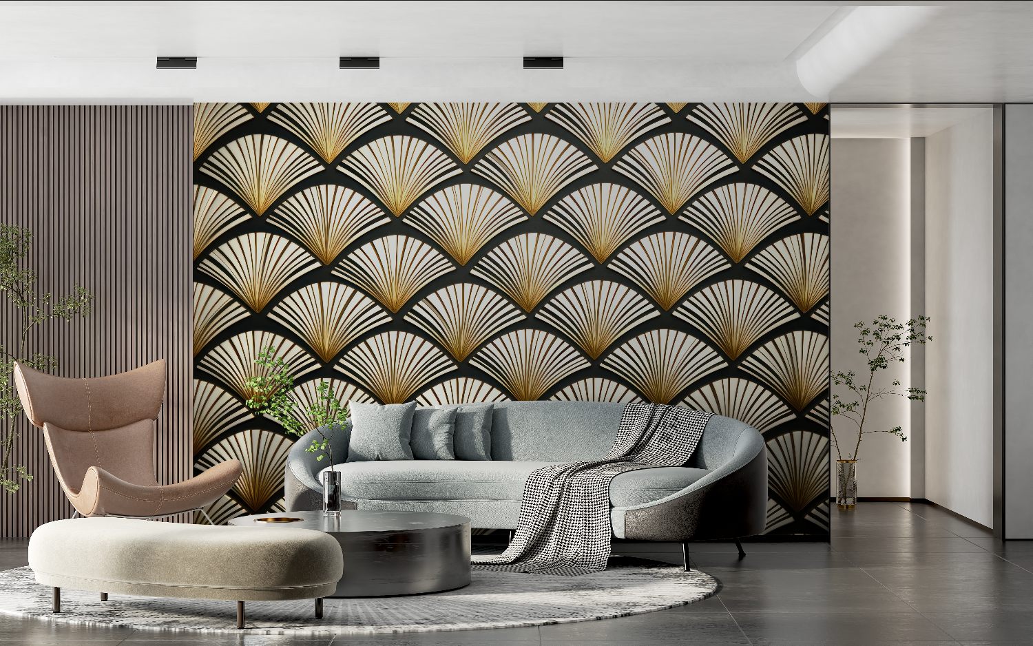 Art Deco Golden Mystery Wallpaper | Murals Wallpaper