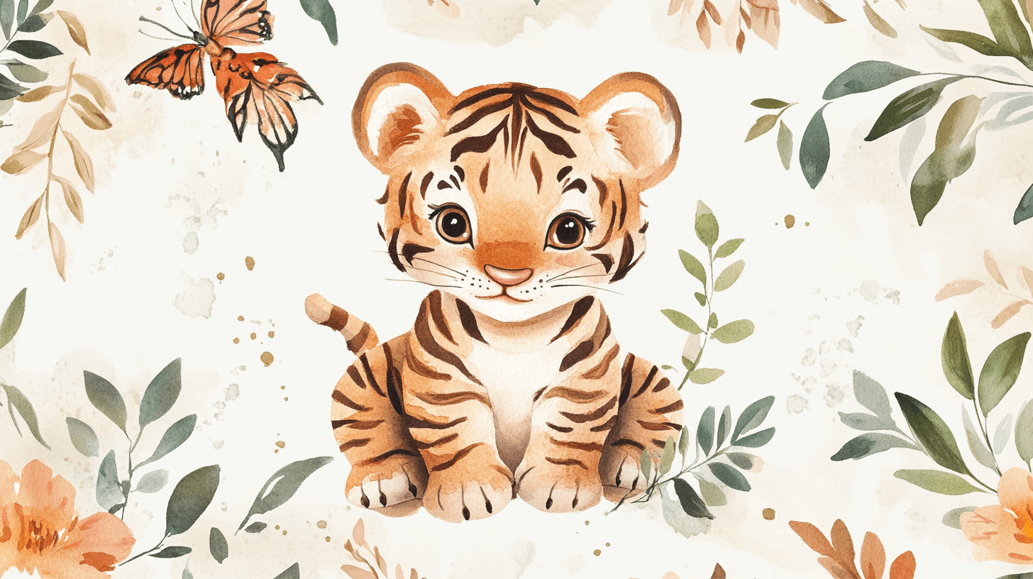 Safari Tiger Wallpaper for Kids | Murals Wallpaper