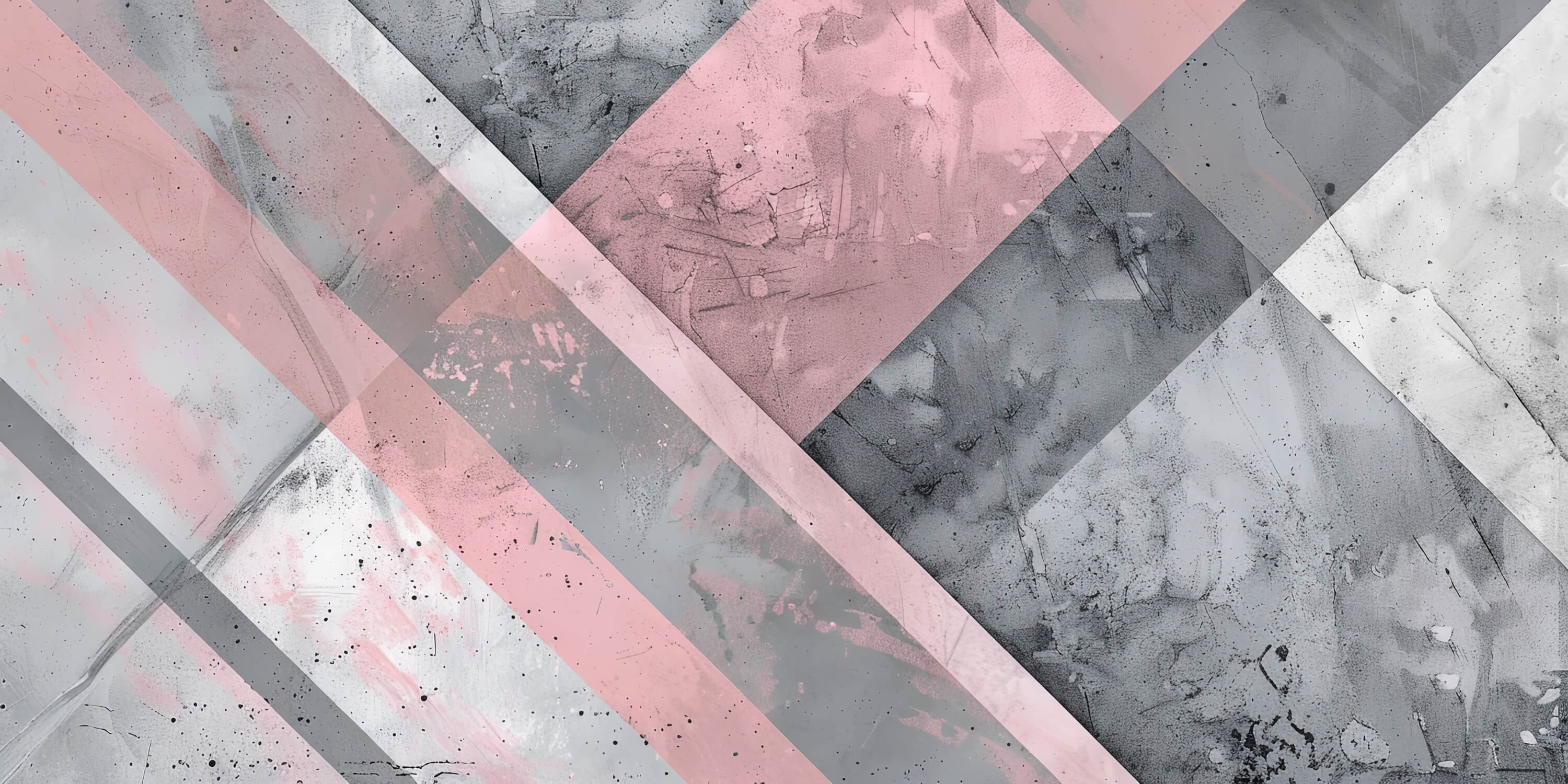 Gray and Pink Mosaic Wallpaper | Murals Wallpaper