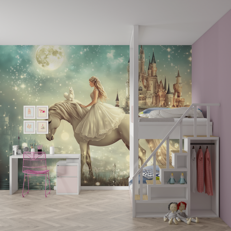 Princess Castle Unicorn Wallpaper | Murals Wallpaper