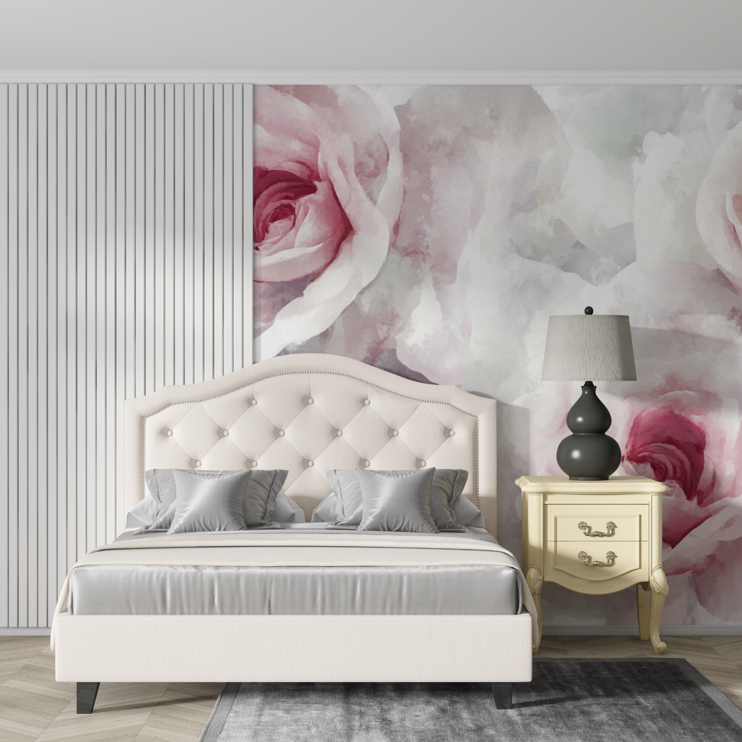 Watercolor Wallpaper Delicate Lilies | Murals Wallpaper