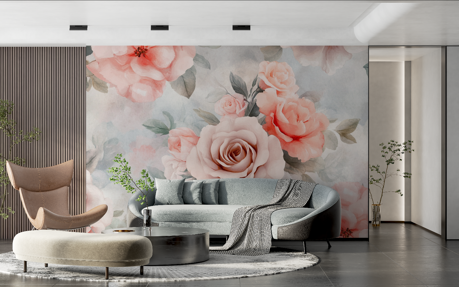 Pastel Flower Watercolor Wallpaper | Murals Wallpaper