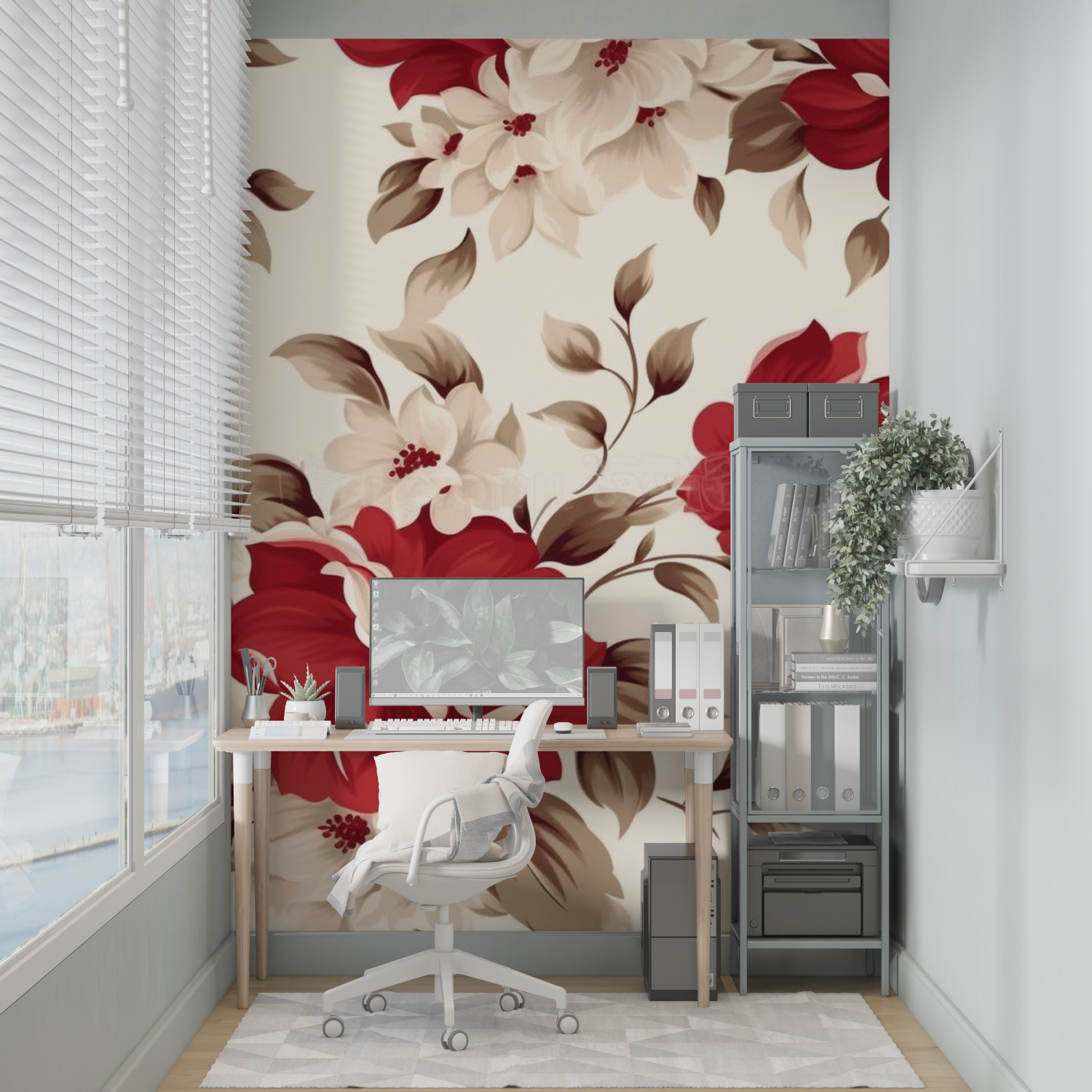 Red Flower Wallpaper | Murals Wallpaper