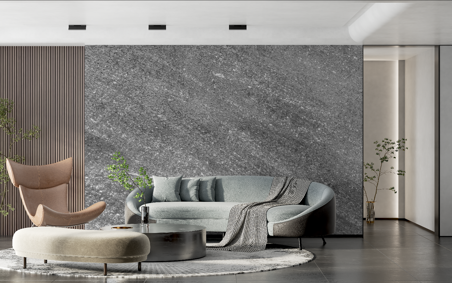 Shiny Silver Grey Wallpaper | Murals Wallpaper