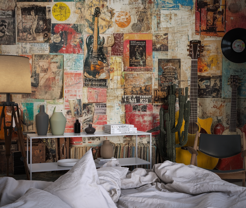 Vintage-Tapete im Stil eines Kinderzimmer-Dados 1