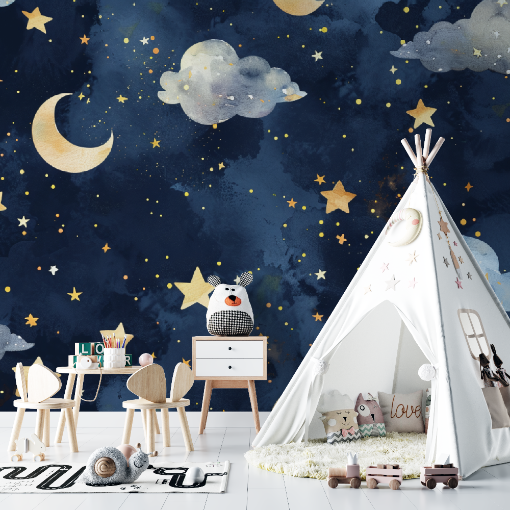 Papiermalerei Baby Ciel étoilé – Baby Tipi
