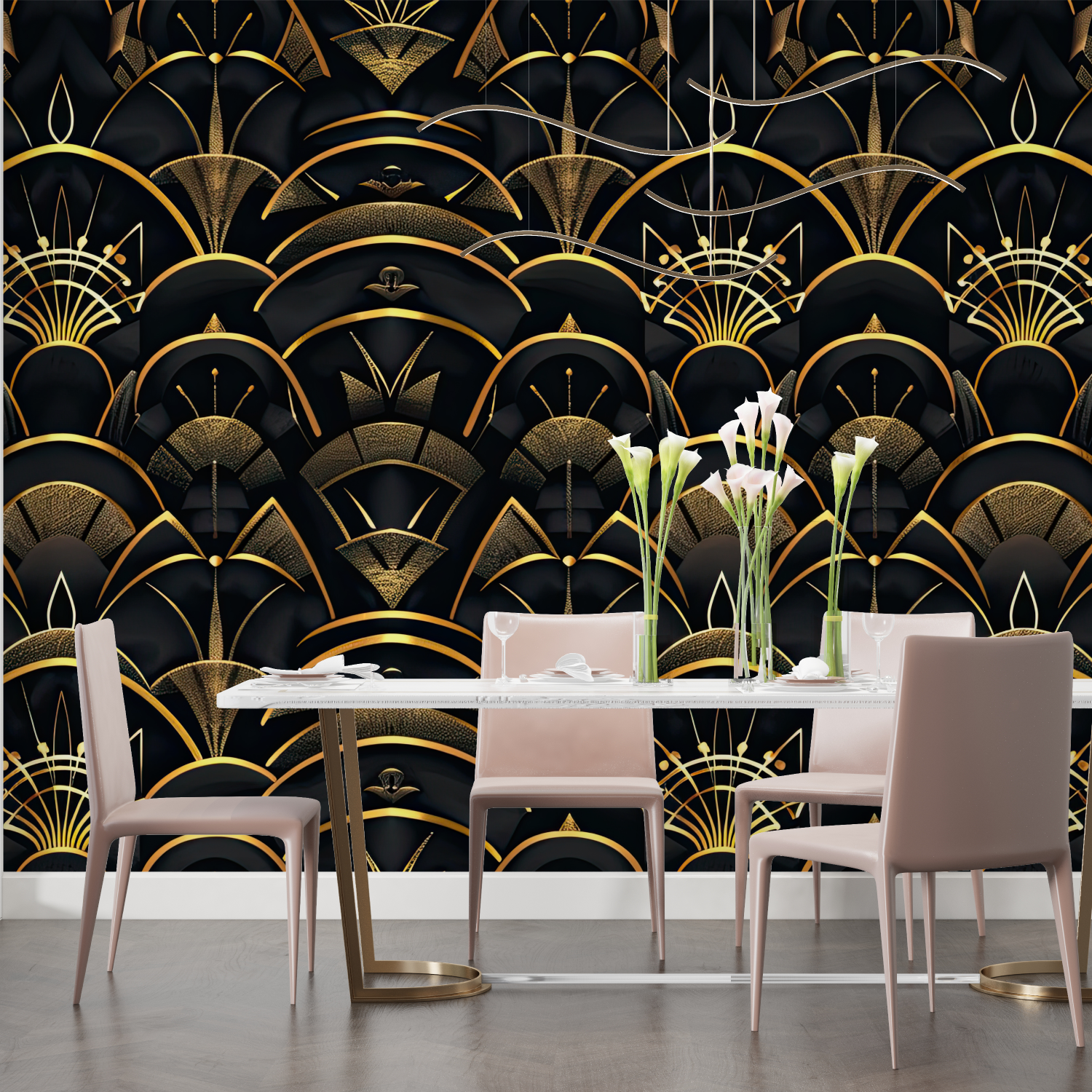 Gold Opulence Art Deco Wallpaper | Murals Wallpaper