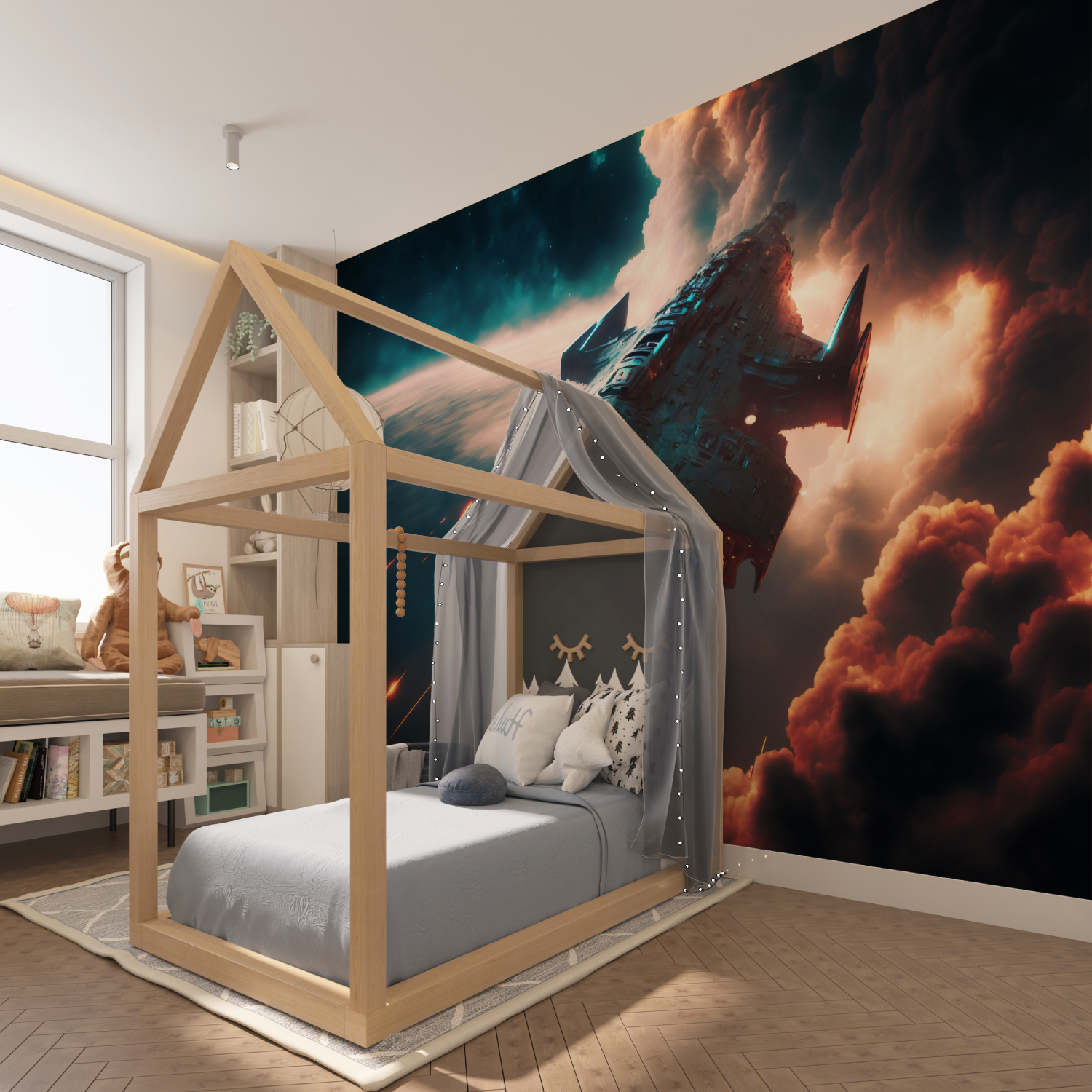 Teen Spacecraft Wallpaper | Murals Wallpaper