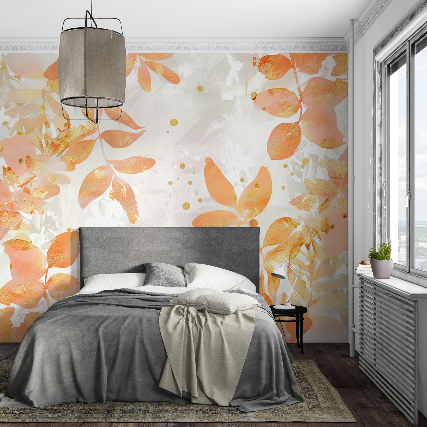 Pink Orange Gold Wallpaper | Murals Wallpaper