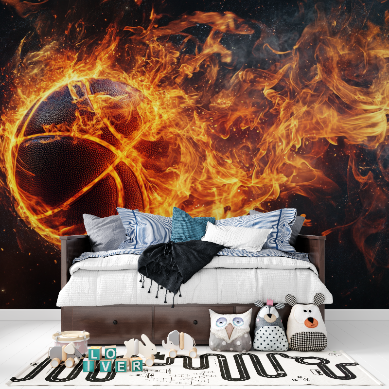 Tapisserie-Tapisserie mit Flammen aus Papier für kurze Zeit