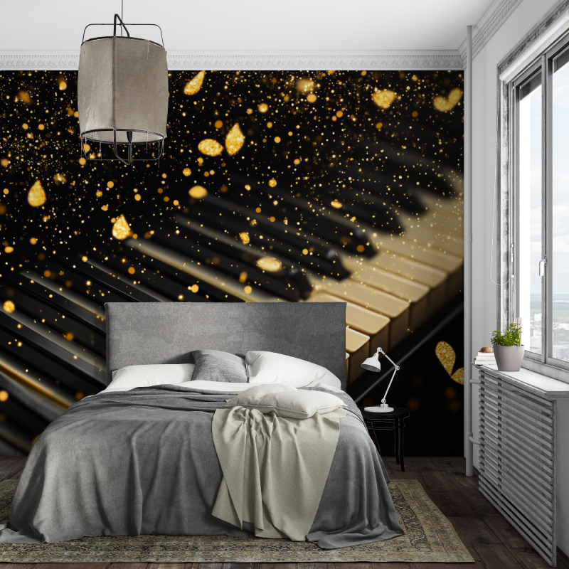 Klaviermusik-Hintergrundbild | Wandbild-Hintergrundbild