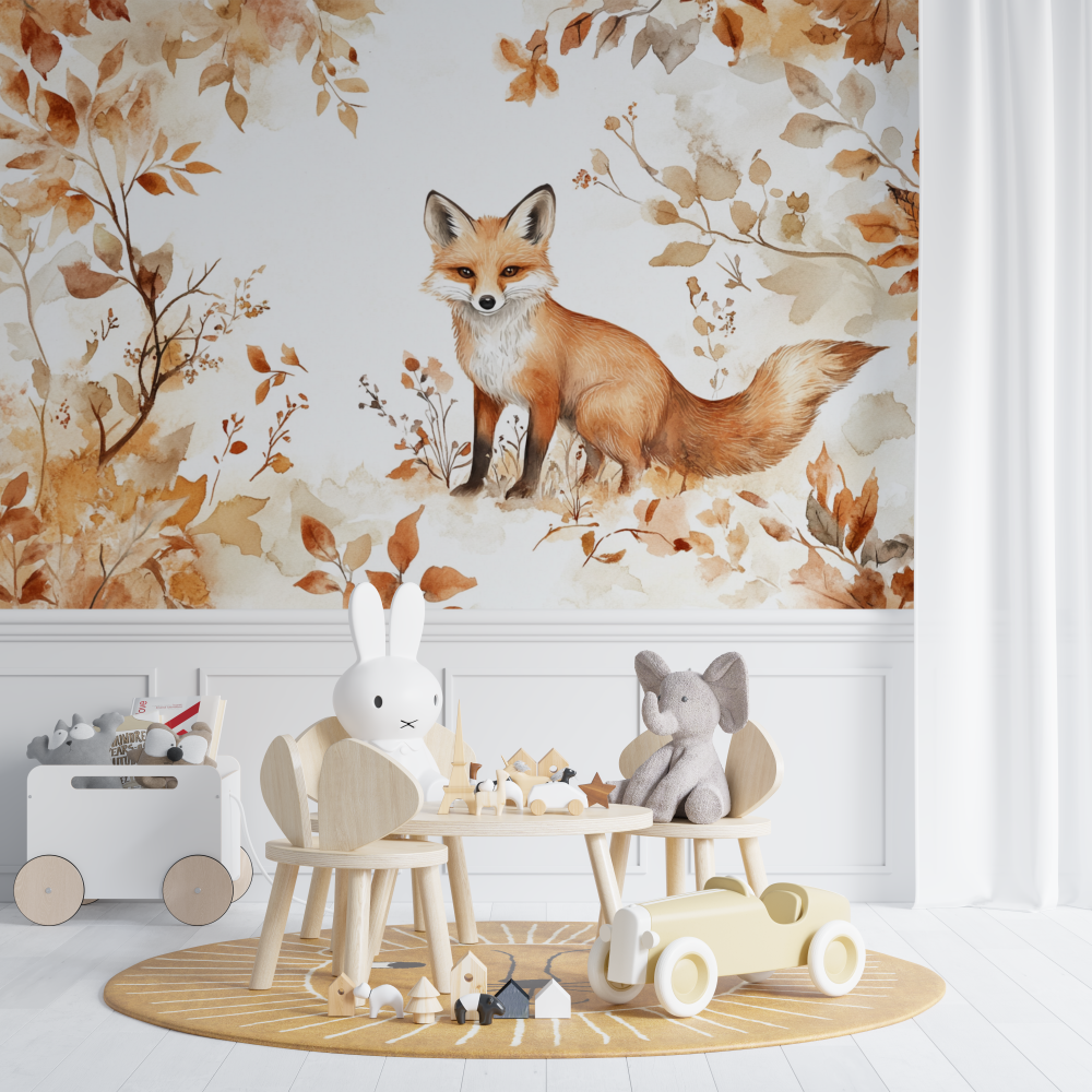 Fuchs Tapete Babyzimmer | Wandbilder Tapete